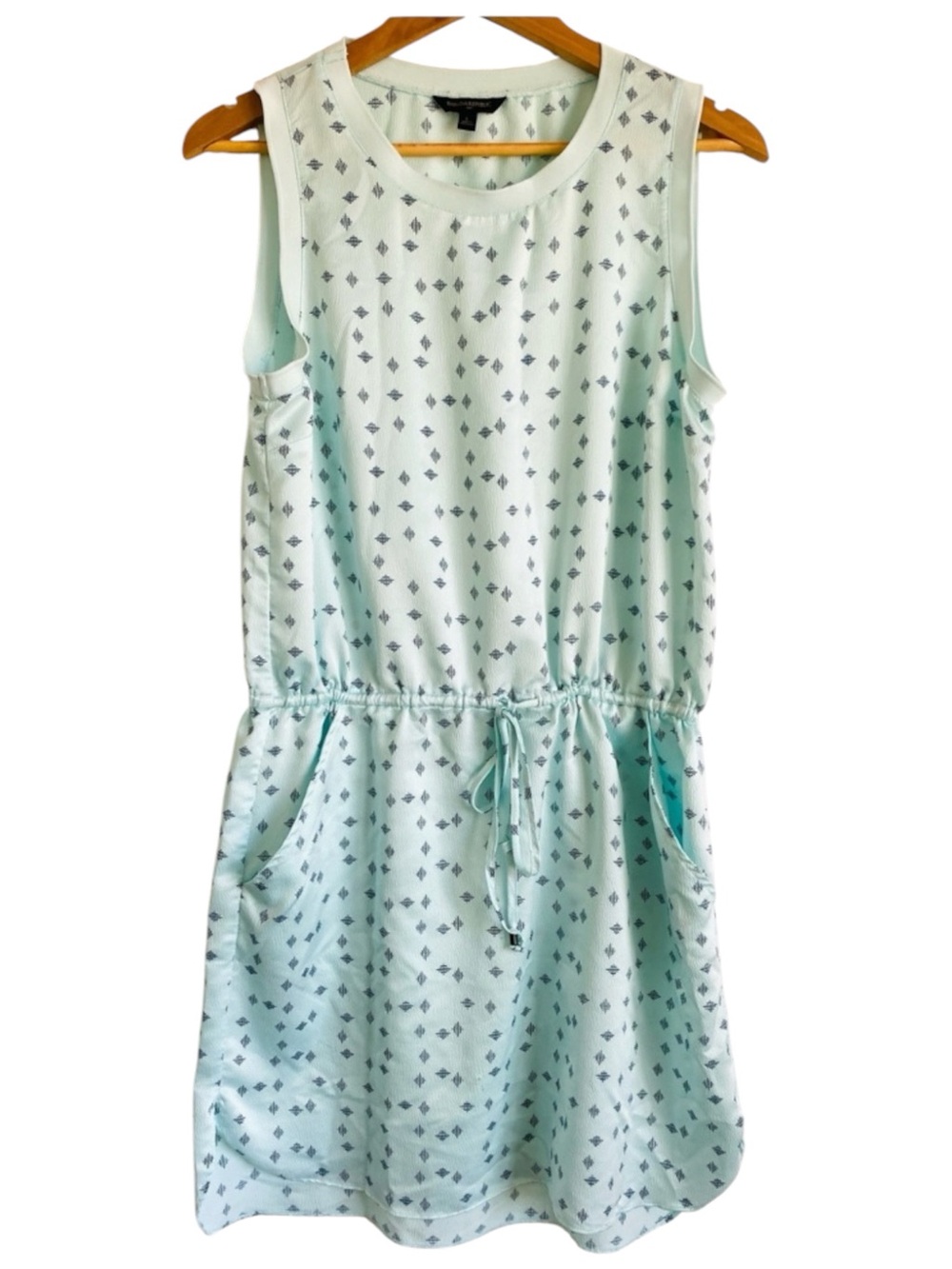 Banana Republic Mint Green Aqua Dress Pullover Printed Large Beach Resortwear